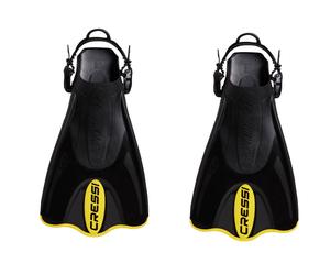 CRESSI PINNE CORTE CON CINGHIOLO CA13513 PALAU SAF NERO/GIALLO