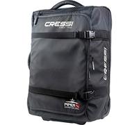 Cressi Piper Bag - Valigia Bagaglio a Mano 35,5x23x56 cm Ampia Ultraleggera Antigraffio Ideale per Attrezzatura, Trolley Bagaglio a Mano Impermeabile per Viaggio Aereo con Manico Telescopico 50L, Nero