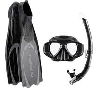 Cressi Pluma Bag, Set e Pinne di Alta Qualità per Immersioni, Apnea e Snorkeling
