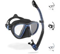 Cressi Quantum Itaca Ultra Dry Snorkeling Set Nero