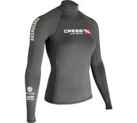 Cressi Rash Guard Lady Dive Center, Maglia Protettiva Maniche Corte o Lunghe in Speciale Tessuto Elastico-Protezione Solare UV (UPF) 50+ Donna, Nero, M/3 (40)