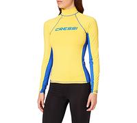 Cressi Rash Guard Lady Long SL, Maglia Elastica Protettiva Maniche Lunghe Donna, Giallo/Royal, S