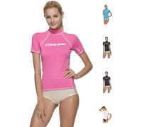 Cressi Rash Guard, Maglia Protettiva a Maniche Corte, in Speciale Tessuto Elastico, Protezione Solare UV/UPF 50+ Donna, Rosa, XS