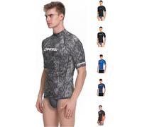 Cressi Rash Guard Man, Maglia Protettiva con Maniche Corte in Speciale Tessuto Elastico, Protezione Solare UV (UPF) 50+ Uomo, Mimetico Grigio, L/4 (52)