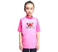 Cressi Rash Guard Short Jr, Maglia Protettiva in Tessuto Elastico con Protezione Solare UV (UPF) 50+ Bambini, Rosa/Fuchsia, 11/12 Anni 152 cm