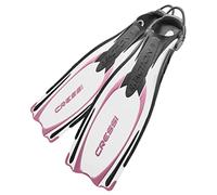 Cressi Reaction Fins, Pinne Alte Prestazioni per Immersione con Ebs Strap Donna, Bianco/Rosa, S/M (38/41)
