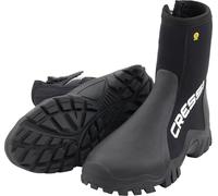 CRESSI ReefTech/RS Boots 5mm - Calzari Unisex in Neoprene Bifoderato Nero 5mm per l’Uso in Acque Fredde e Immersioni con Pinne a Scarpetta Aperta, Progettati per Proteggere i Piedi dal Freddo
