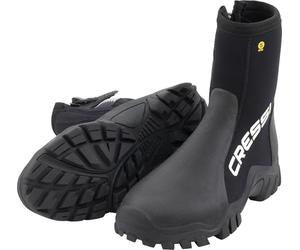 CRESSI ReefTech/RS Boots 5mm - Calzari Unisex in Neoprene Bifoderato Nero 5mm per l’Uso in Acque Fredde e Immersioni con Pinne a Scarpetta Aperta, Progettati per Proteggere i Piedi dal Freddo
