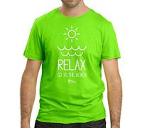 Cressi Relax Go To the Beach, T-Shirt, Uomo, Neon Verde, L