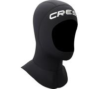 CRESSI Resilient Long Hood M, Cappuccio Neoprene Bifoderato 3mm Unisex Adulto, Nero Girocollo Maggiorato
