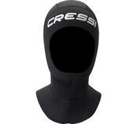 CRESSI Resilient Long Hood S, Cappuccio Neoprene Bifoderato 3mm Unisex Adulto, Nero Girocollo Maggiorato