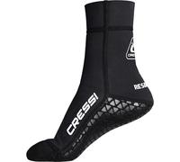 Cressi Resilient Pro Neoprene Socks L- Calzari Unisex Neoprene 3mm Nero Monofoderato Anti Sabbia System “Smooth Glideskin Sandproof” con Suola Grip Gommata Antiscivolo, per Sport Acquatici, L