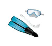 Cressi Rondinella Bag Set Set Pinne, Maschera e Snorkel, Unisex - Adulto, Acquamarina, 45/46