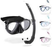 Cressi Samoa & Mexico - Combo Set Maschera Samoa + Snorkel Mexico Immersioni e Snorkeling, Nero/Nero, Taglia unica, Unisex Adulto