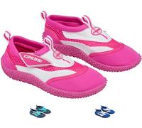 Cressi Coral Scarpette Adatte per Mare, Spiaggia, Barca e Sport Acquatici Vari, Adulti e Bambini, Rosa/Bianco, 29