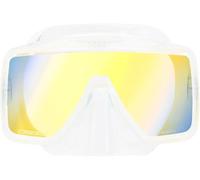 Cressi SF1 Mask - Maschera Frameless Squadrata con Lente Temperata Ideale per Immersioni Apnea e Snorkeling-Trasparente_Vetro 380 UV Giallo/Blu-Taglia Unica Unisex
