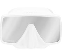 Cressi SF1 Mask - Maschera Frameless Squadrata con Lente Temperata Ideale per Immersioni Apnea e Snorkeling-Bianco_Vetro Specchiato Spectra Argento-Taglia Unica Unisex