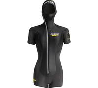CRESSI Shell Lady Jacket 5mm XS/1 - Sovramuta a Maniche Corte Realizzato in Neoprene Ultra Stretch a Spessori Differenziati 5+3.5mm, Nero Donna, XS/1