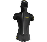 CRESSI Shell Man Jacket 5mm L/4, Sovramuta a Maniche Corte Realizzata in Neoprene Ultra Stretch a Spessori Differenziati 5+3.5mm Uomo, Nero