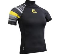 Cressi Shield Lady Rash Guard Short/SL Black Yellow - Rash Guard Manica Corta Pr