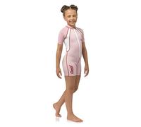 Cressi Shorty Kid - Muta Shorty per Bambini in Neoprene Ultra Stretch 1.5/2mm, Maniche Corte, M (3 Anni), Rosa/Bianco