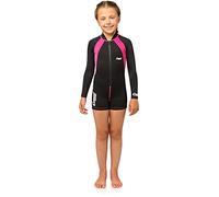 Cressi Shorty Kid - Muta Shorty per Bambini in Neoprene Ultra Stretch 1.5/2mm, Maniche Lunghe, XL (5/6 Anni), Nero/Rosa