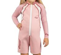 Cressi Shorty Kid - Muta Shorty per Bambini in Neoprene Ultra Stretch 1.5/2mm, Maniche Lunghe, XXL (7/8 Anni), Rosa/Bianco