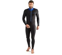 Cressi Skin Man Monopiece Wetsuit 1 mm, Monopezzo Protettivo per Snorkeling/Immersioni in Acque Temperate Uomo, Nero/Blu, 6/XXL