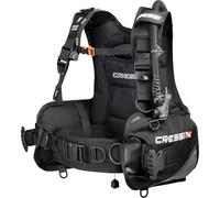 CRESSI Solid Plus, Giubbotto Equilibratore Idrostatico ad Assetto Variabile per Immersioni (BCD/GAV), Struttura Classica Unisex Adulto, Nero, S