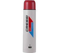 Cressi Stainless Steel Thermal Flask, Borraccia Sportiva Termica in Acciaio Inox Unisex Adulto, Bianco/Rosso, 1 l