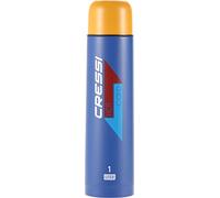 Cressi Stainless Steel Thermal Flask, Borraccia Sportiva Termica in Acciaio Inox Unisex Adulto, Blu (Royal)/ Giallo (Sunflower), 1 l