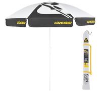 CRESSI Sunshell Pro Umbrella White/Black/Yellow - Ombrellone da Esterno Leggero e Portatile, Regolabile e Inclinabile per Proteggersi dal Sole e dalle Intemperie, Bianco/Nero/Giallo, Ø 220cm, Unisex