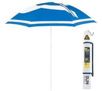 Cressi Sunshell Umbrella Blue/White/Black - Ombrellone da Esterno Leggero e Portatile, per Proteggersi dal Sole e dalle Intemperie, Blu/Bianco/Nero, Ø 200cm, Unisex