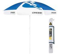 Cressi Sunshell Pro Umbrella Blue/White/Black - Ombrellone da Esterno Leggero e Portatile, Regolabile e Inclinabile per Proteggersi dal Sole e dalle Intemperie, Blu/Bianco/Nero, Ø 220cm, Unisex