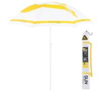 Cressi Sunshell Umbrella White/Yellow/Black - Ombrellone da Esterno Leggero e Portatile, per Proteggersi dal Sole e dalle Intemperie, Bianco/Giallo/Nero, Ø 200cm, Unisex