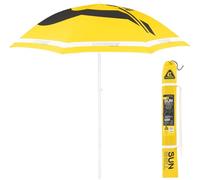 Cressi Sunshell Umbrella Parasol Yellow/Black/White - Ombrellone da Esterno Leggero e Portatile, per Proteggersi dal Sole e dalle Intemperie, Giallo/Nero/Bianco, Ø 200cm