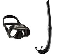 Cressi Superocchio, Maschera Subacquea Unisex - Adulto, Nero & Corsica, Snorke