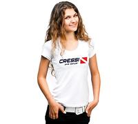 Cressi T-Shirt Dive Center Maglietta, Donna, Bianco, S