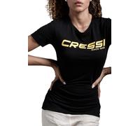 Cressi, T-Shirt Lady Donna, Nero Giallo, XS