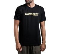 Cressi T-Shirt Man - Classica Maglia Sportiva a Girocollo con Manica Corta, Nero/Giallo, XXXL, Uomo