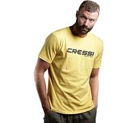 Cressi T-Shirt Man - Classica Maglia Sportiva a Girocollo con Manica Corta, Giallo/Nero, S, Uomo