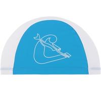 Cressi TAGO Swim cap Spandex Junior Azure/White - Cuffia da Nuoto per Ragazzi in Spandex, Azzurro/Bianco, Taglia Unica