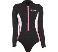 Cressi Termico Long Sleeve Lady Swimsuit 2 mm, Costume Monopezzo Maniche Lunghe in Neoprene High Stretch Donna, Nero/Rosa/Bianco, L