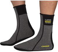 Cressi Thermal Undersuit Socks, Calzari Termici per Muta Stagna Unisex Adulto, Nero/Grigio, XL