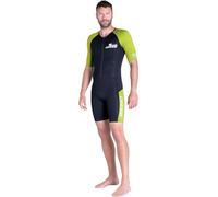 CRESSI Tiburon Man Shorty Wetsuit 2mm - Muta Shorty Uomo realizzata in Neoprene Ultra Stretch 1.5/2mm e Elastane, Nero/Fluo Lime, XL/5