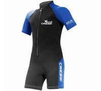 CRESSI Tiburon Man Shorty Wetsuit 2mm - Muta Shorty Uomo realizzata in Neoprene Ultra Stretch 1.5/2mm e Elastane, Nero/Blu, M/3