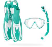 Cressi Tinetto Rocks Dry Set, Aqua Verde/Bianco, L/XL