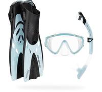CRESSI Tino Adventure Set - Set Pinne Tonga, Maschera Tino e Snorkel Scilla, per Snorkeling e Immersioni, Adulti