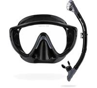 CRESSI Tino & Scilla Black/Graphite - Combo Set Snorkeling Maschera Tino e Snorkel Scilla, Nero/Grafite, Taglia Unica, Adulti