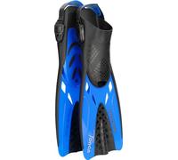 CRESSI Tonga Fins Black/Blue L/XL - Pinne Adulti Leggere Corte Regolabili Scarpetta Aperta, Ideali per Snorkeling, Nuoto, Nero/Blu, L/XL